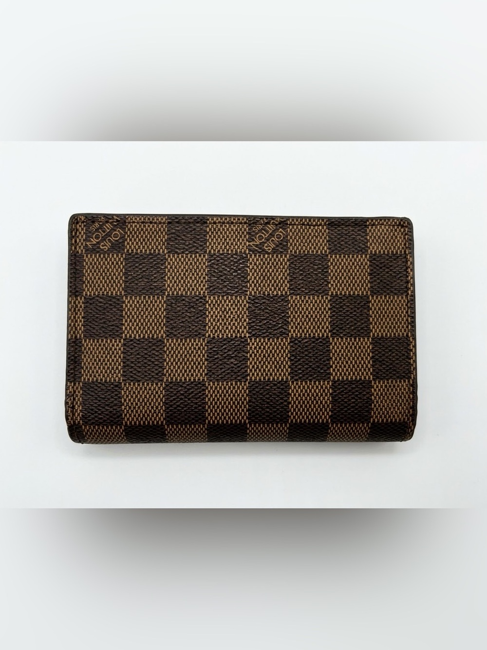 Checkered Wallet - Brown